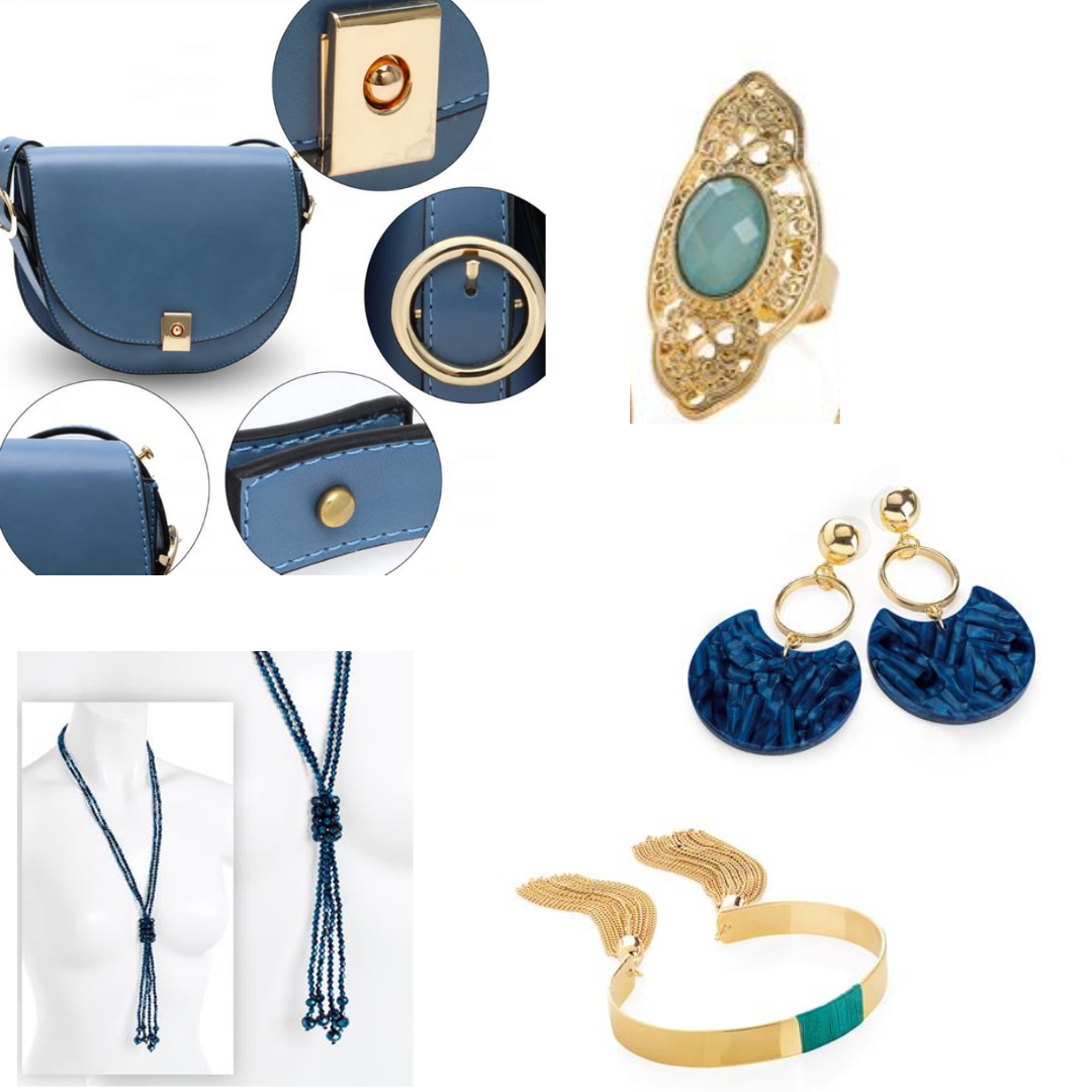 Accessoire de mode bleu canard