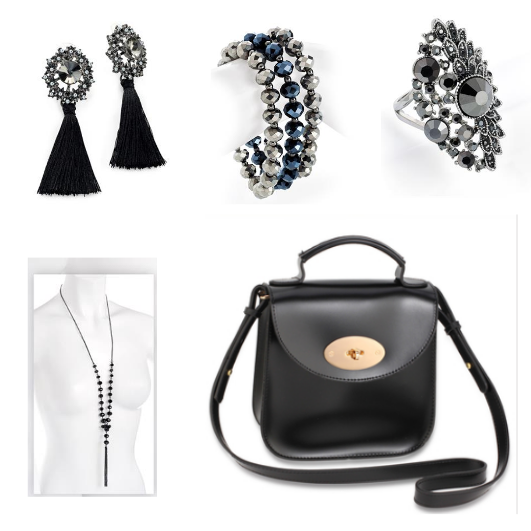 Accessoire de mode pour robe noire