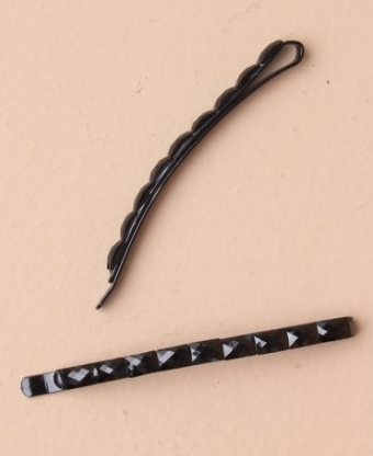 Barrette a cheveux femme noir