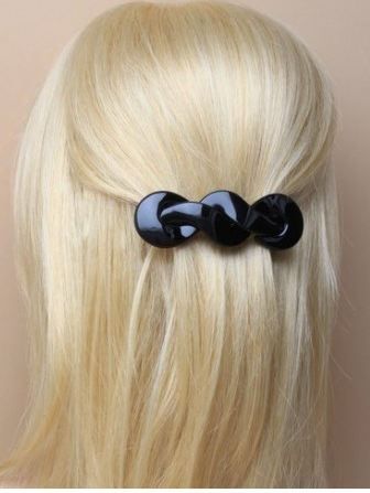 Barrette a cheveux noir