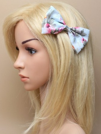 Barrette noeuds gris