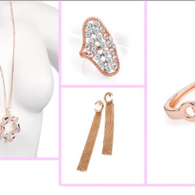 Bijoux fantaisie - coffret rose passion
