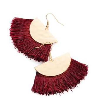 Boucles d oreille bordeaux