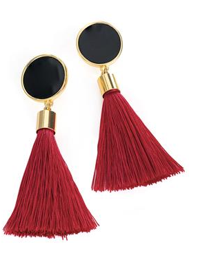 Boucles d oreille rouge bourgogne