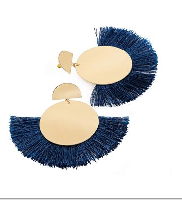 Boucles d oreilles bleu nuit