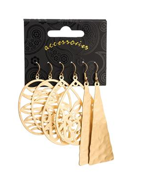 Boucles d oreilles en or mat