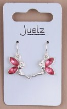 Boucles d oreilles fee clochette rose