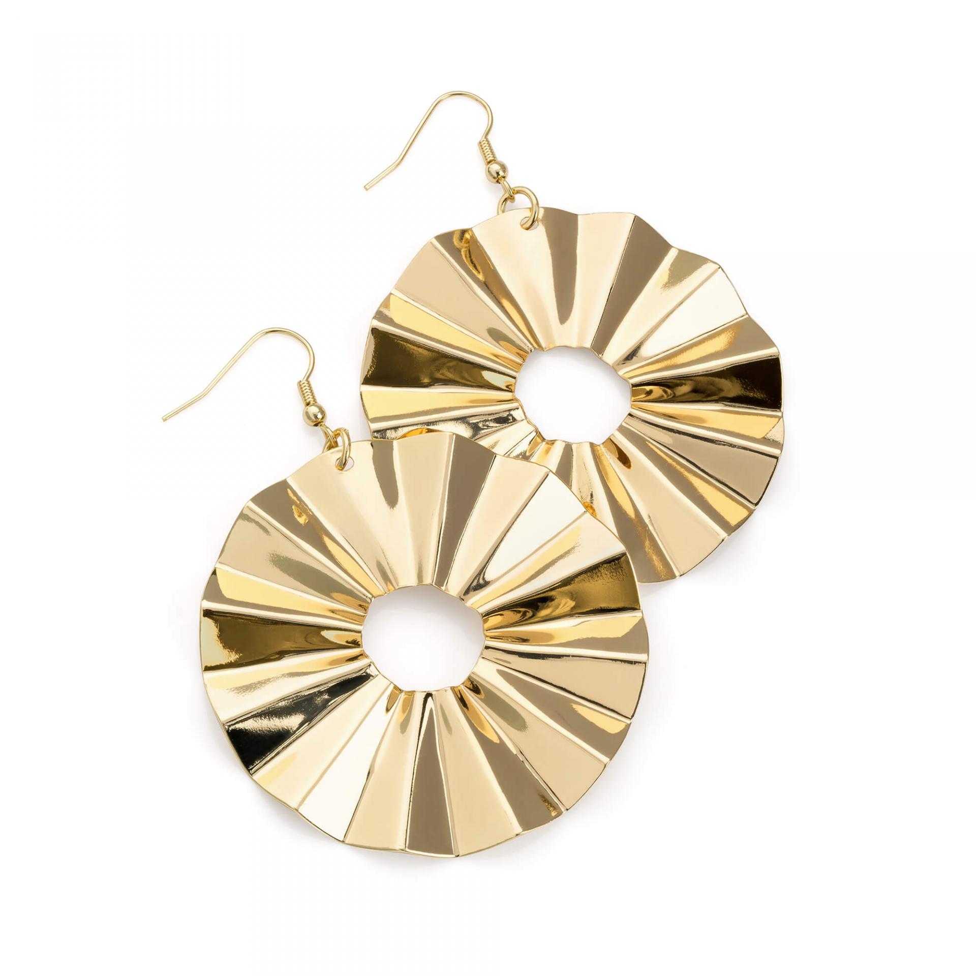 Boucles d oreilles rondes doree image 2019