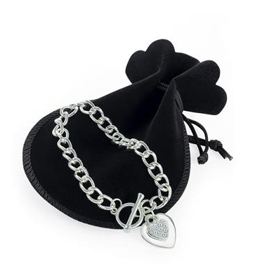 Bracelet en argent avec pendentif coeur