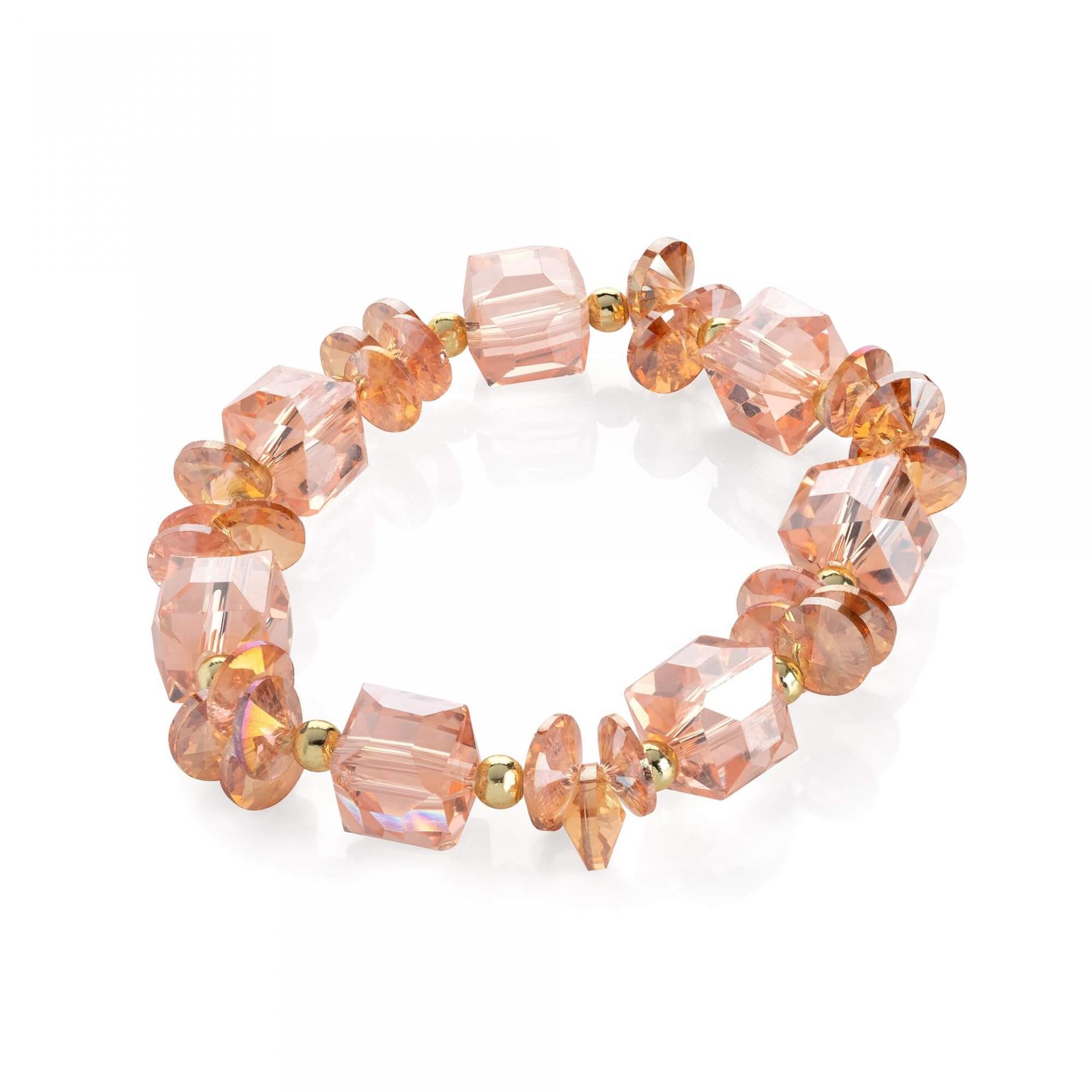 Bracelet fantaisie perles de verre rose image 2019