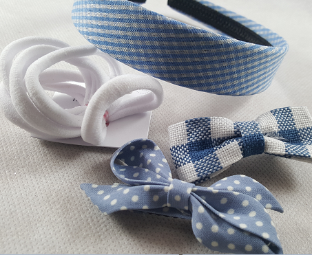 Coffret fille bleu ciel et blanc