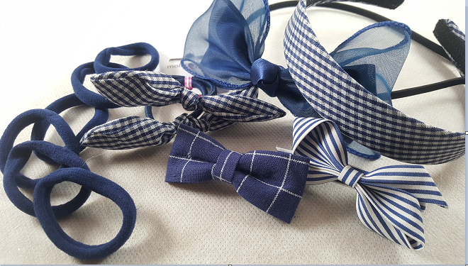 Coffret fille bleu marine accessoires cheveux enfants