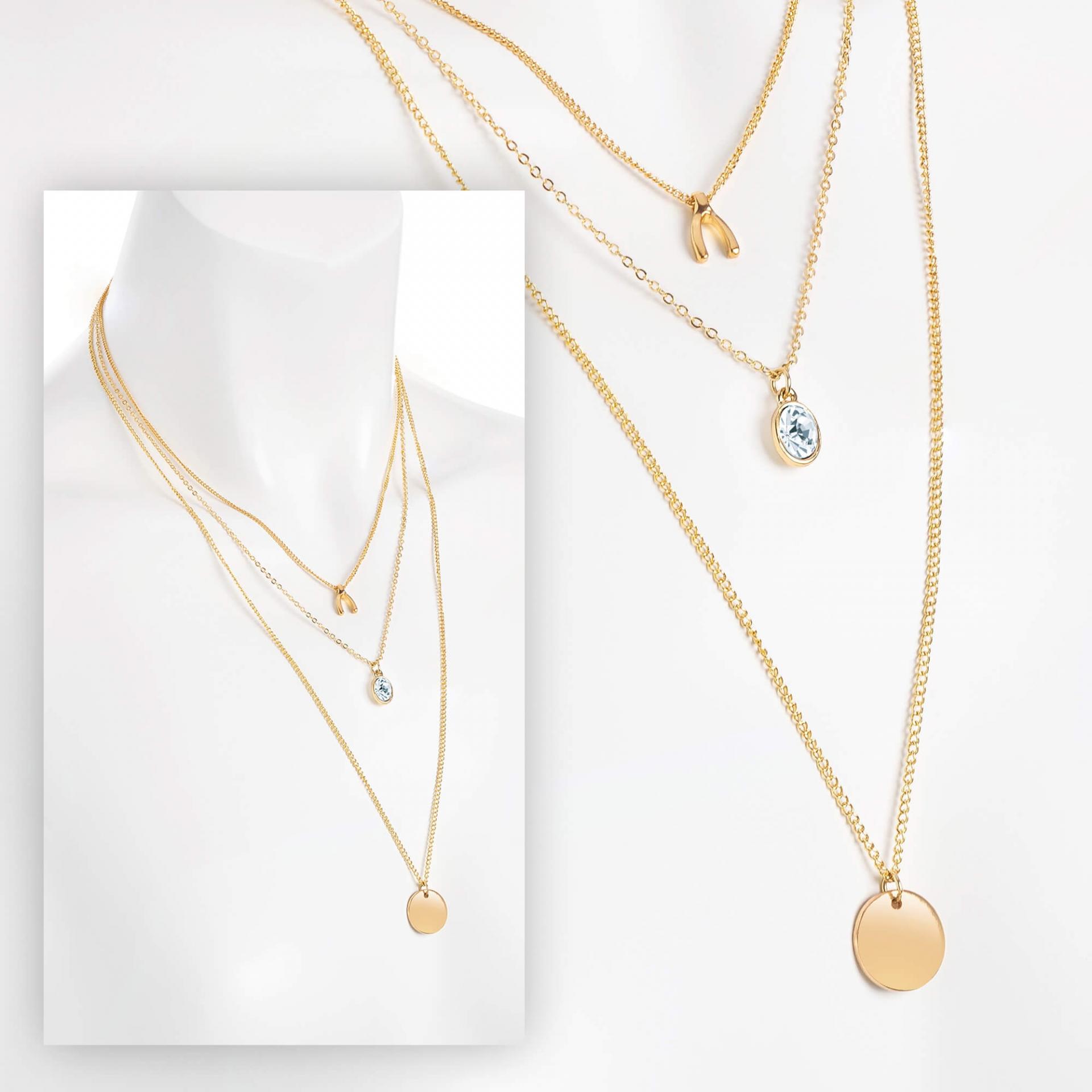 Collier fantaisie a trois rangs image 2019