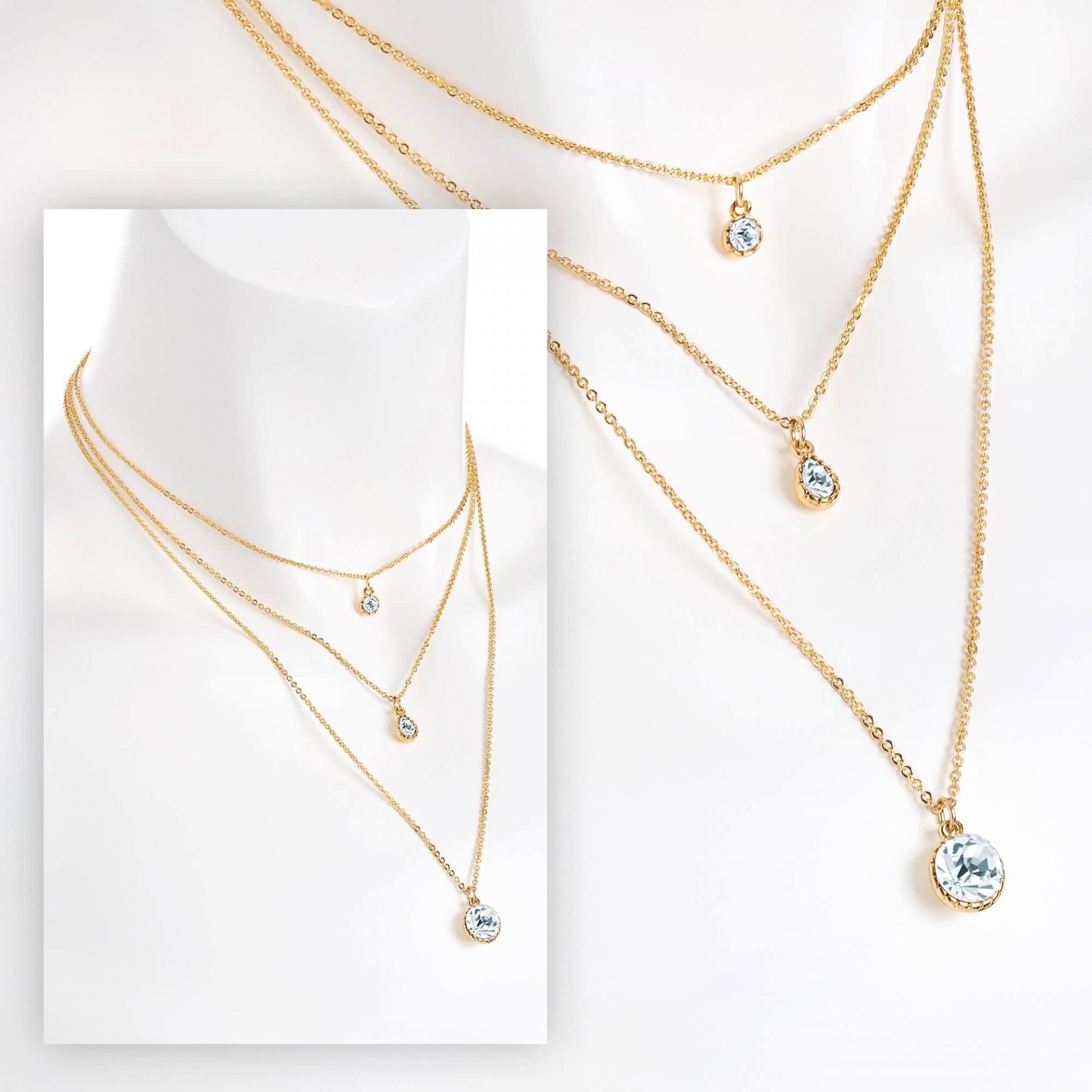 Collier fantaisie femme a trois rangs image 2019
