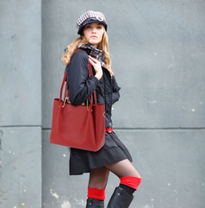 Idee tenue avec sac cabas bordeaux