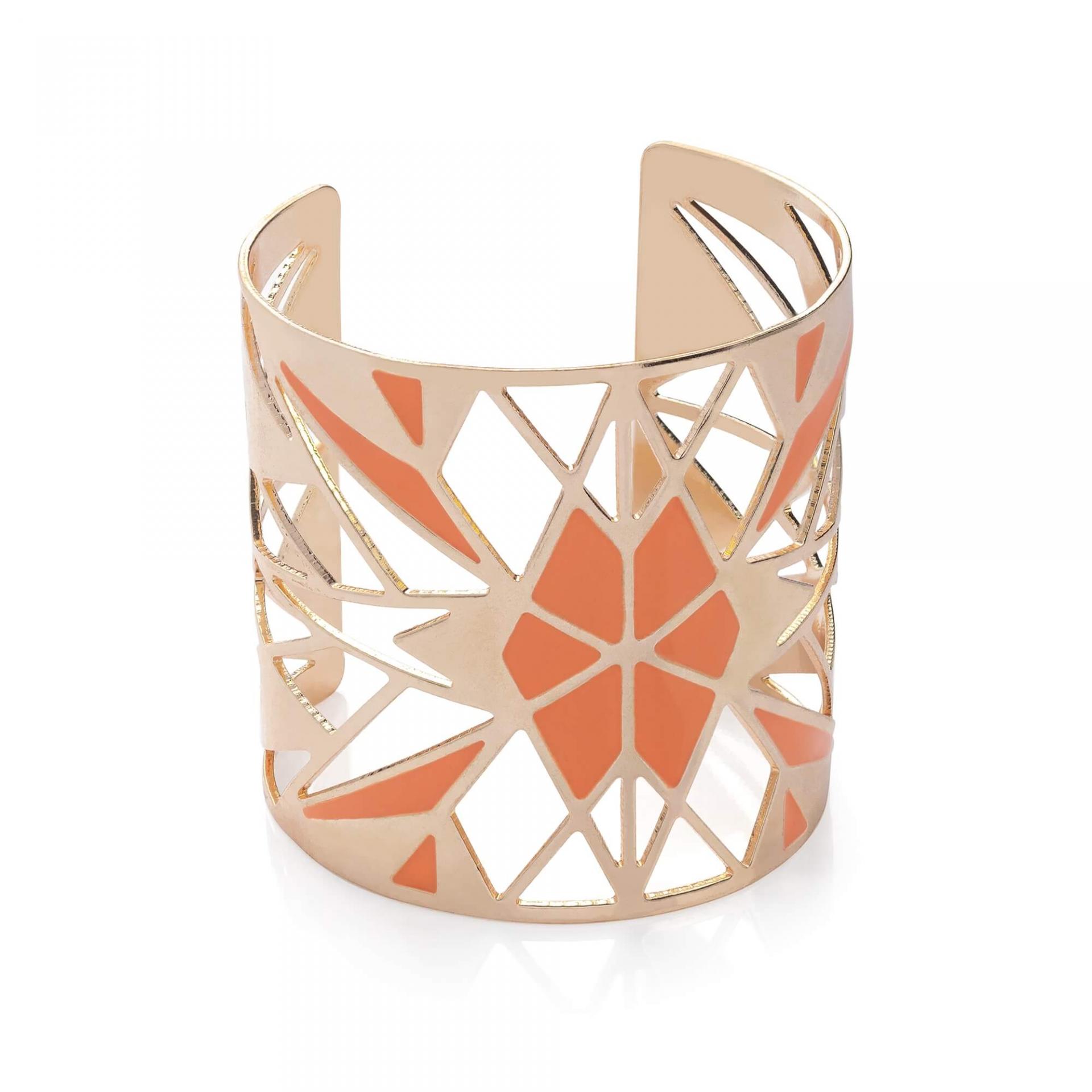 Manchette fantaisie en or rose details peche image 2019