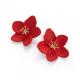 Paire de clous d oreille en forme de fleur rouge image 2019