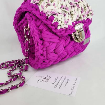 Sac à main Teyssa beauté - Les fleuries - magenta