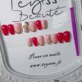 Kit de press on nails : madras - les créoles rouge