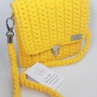 Sac a main crochet jaune