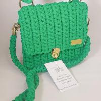 Sac a main crochet vert