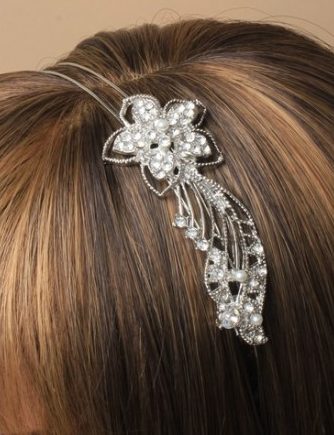 Serre tete fleur diamant