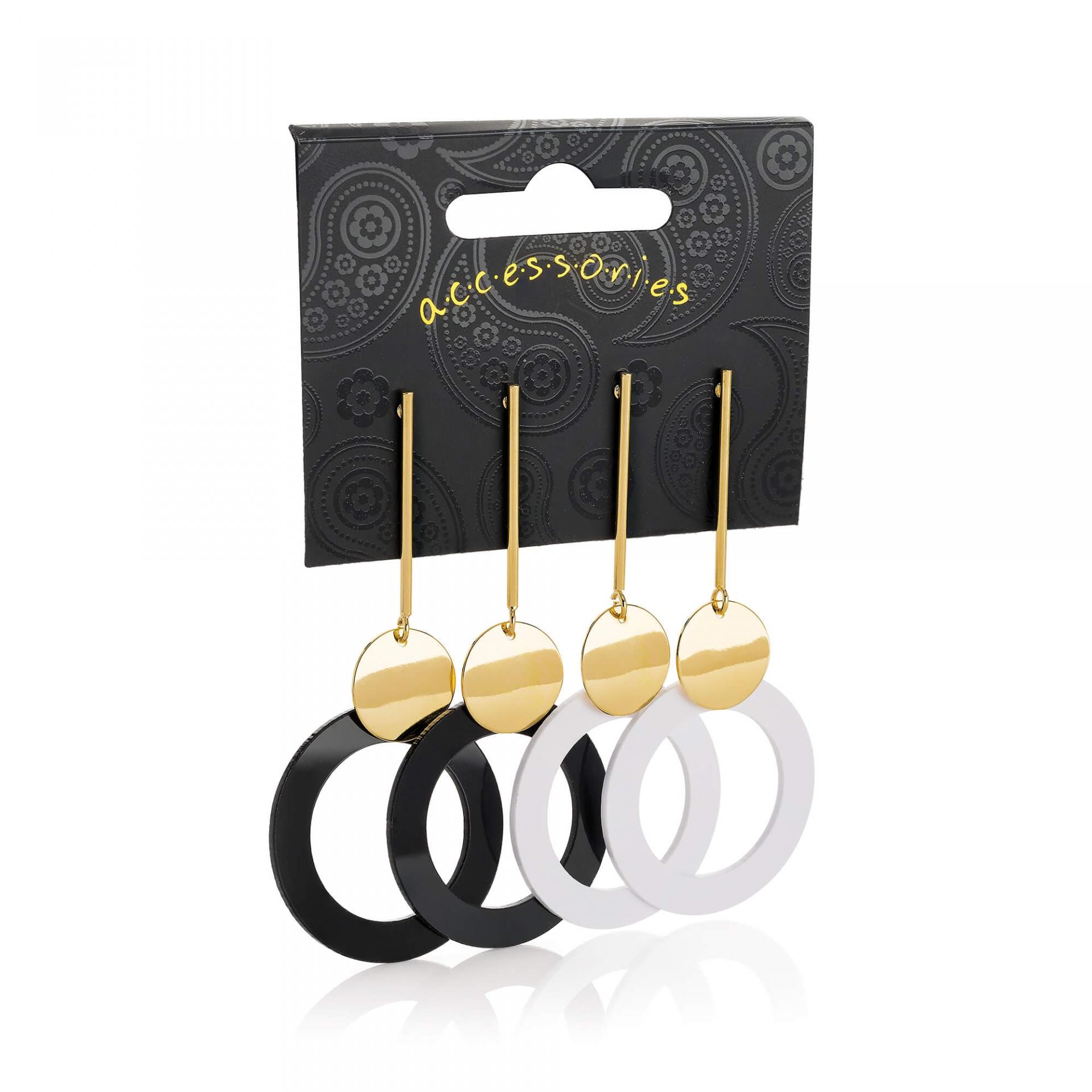 Set de deux paires de boucles d oreilles pendantes image 2019